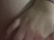 playing with my pussy after work