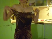 Everyday routine: flashing boobs outside, dancing, bathing