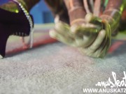 Latex BDSM fetish kink pussy pump-Heavily tattoo inked skinny dread girl 6/16