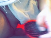 CHUBBY LATINA TEEN FUCKS BRUSH HANDLE AFTER SHOWER