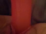 Vibrating anal plug on my clit