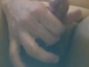 Bathroom masturbation - The sperm flew so high!