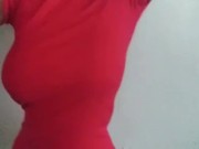 Dancing in my new sexy red dress