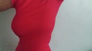 Dancing in my new sexy red dress