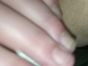 Squirting pussy toyed with vibrator until a super wet moaning orgasm