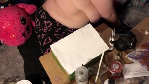 Boobs Ross - box painting pt 1 of 2 — julyathon 10