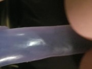 Girl fucks a dildo