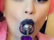 Sucking on my buttplug
