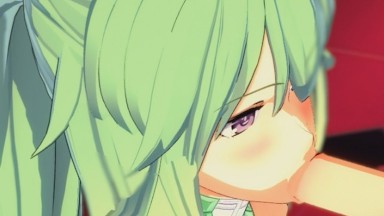 Neptunia - Green Heart 3D Hentai