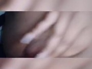 Moaning while fingering myself