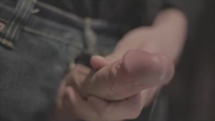 TENGA TOY HANDJOB AND CUMSHOT. MALE FLESHLIGHT TOY CLOSE UP slow motion