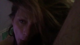 Brunette Loving his big dick with my little mouth