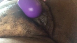 Black FTM moaning while using his new vibrator