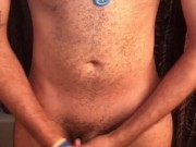 Majiik Montana strokes Long curved BBC with both hands