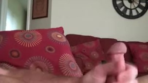 Close up stroke and cum