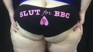 BBW showing off her BBC panties