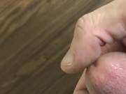 Just a little tease of me stroking my cock with some juicy precum!!