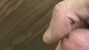 Just a little tease of me stroking my cock with some juicy precum!!