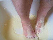 Fun with flour and yellow water