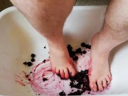 Fun with frozen blackberries