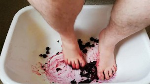 Fun with frozen blackberries