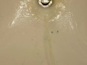 Taking a Nice Long Warm Pee in the Sink