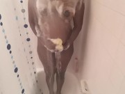 Hot and horny. Took a shower to cool me off 1/16