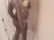Hot and horny. Took a shower to cool me off 13/16