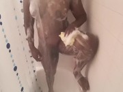 Hot and horny. Took a shower to cool me off 2/16