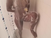 Hot and horny. Took a shower to cool me off 4/16