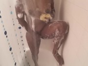 Hot and horny. Took a shower to cool me off 6/16