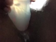 Full on orgasm with confetti dildo