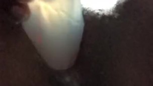 Full on orgasm with confetti dildo