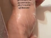 Sexy babe shower tease