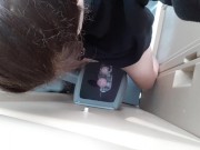 Pissing In A Mini Urinal In An Outhouse 7/16