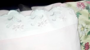 Watching porn on phone and humping pillow for cum ( amateur homemade)