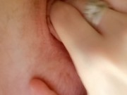 Playing with soaking wet pussy