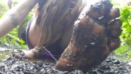Erotic faerie - Pissing on my feet in the mud