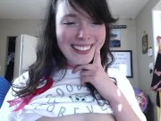 Spitting on my big tits 14/16