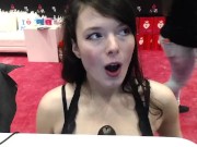 Sucking BBC in public at AVN Las Vegas 16/16