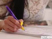 LoveHerFeet - Stunning Brunette Teen Gets Her Toes Sucked And Fucked 1/16