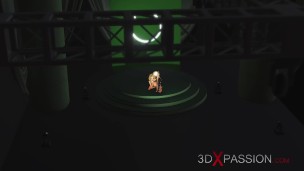 3d hot active shemale fucks a horny girlfriend on the fashion model podium