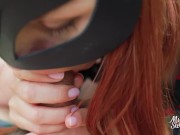 I tease him, fucks and eat sweet cum creampie from my pussy on the nature 16/16