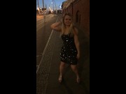 Showing Pussy and Ass in Public no Panties 10/16