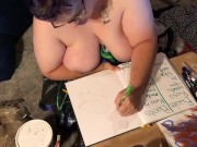 Boobs Ross — failed pin-up girl speed Sketch — julyathon 17