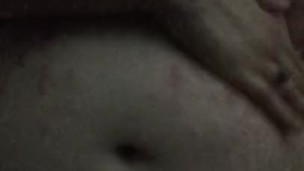 Pregnant belly lotioning