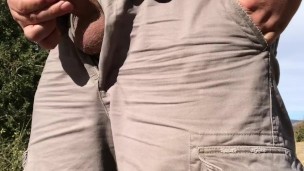 Pissing & Stroking a Bit at my Campsite