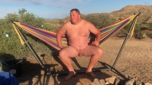 Cumming in my Hammock while Camping