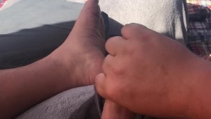Stroking & Cumming in my Tent while watching my Naked Neighbor