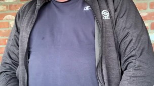 Taking a Work Break from Mowing the Yard, Jerk with me Men.